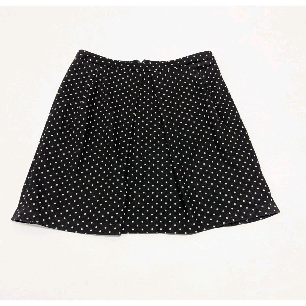 Coquette Polka Dot Mini Skirt Y2K Parisian Chic Black White Size 8 Anne Klein